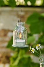 Lygte til fyrfadslys 2 farver fra Ib Laursen grøn - Tinashjem